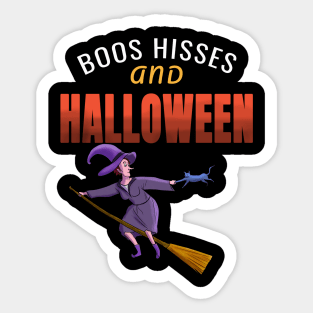 Boos hisses and halloween Sticker